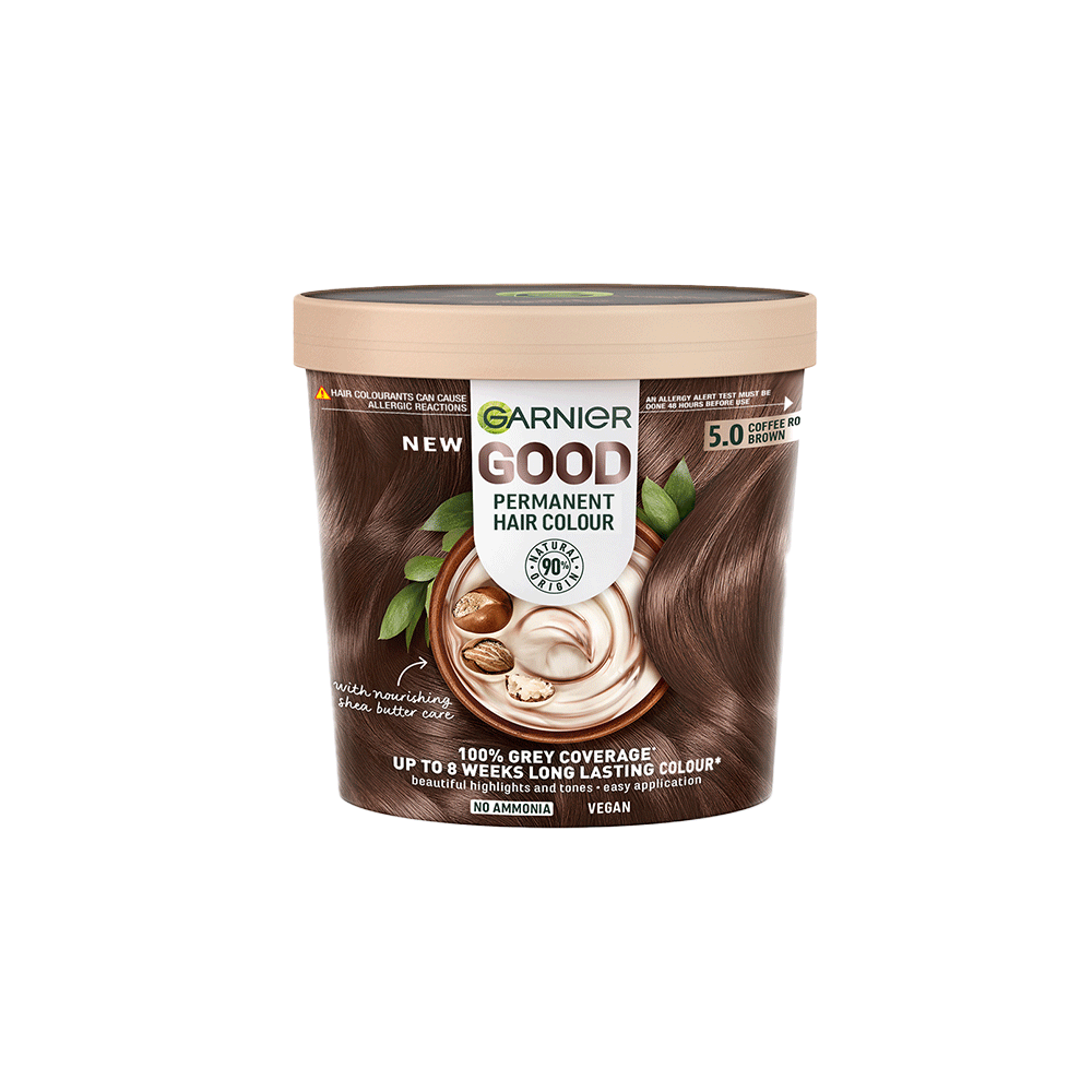 Garnier GOOD Permanent Hair Dye (Shade: 5.0 Coffee Roast Brown)